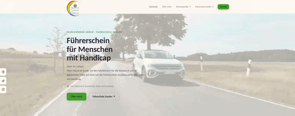 Screenshot: Fahrlehrerin Sarah