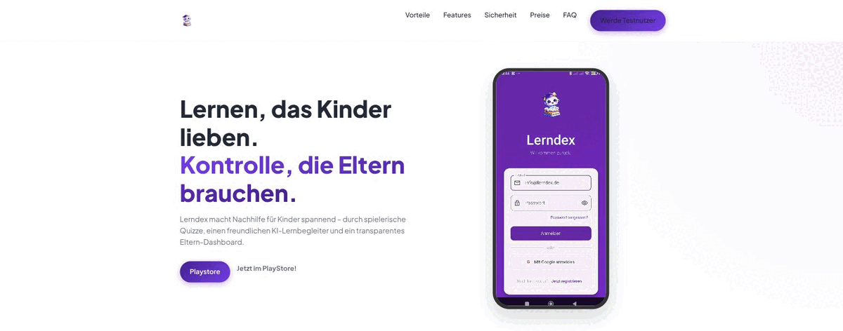 Screenshot: Lerndex